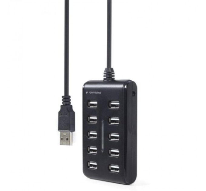 Gembird Концентратор Gembird USB 2.0 10 ports black (UHB-U2P10P-01)