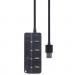 Gembird Концентратор Gembird 4 ports (1xUSB3.1+3xUSB2.0) switch black (UHB-U3P1U2P3P-01)