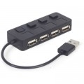 Gembird Концентратор Gembird USB 2.0 4 ports switch black (UHB-U2P4-05)