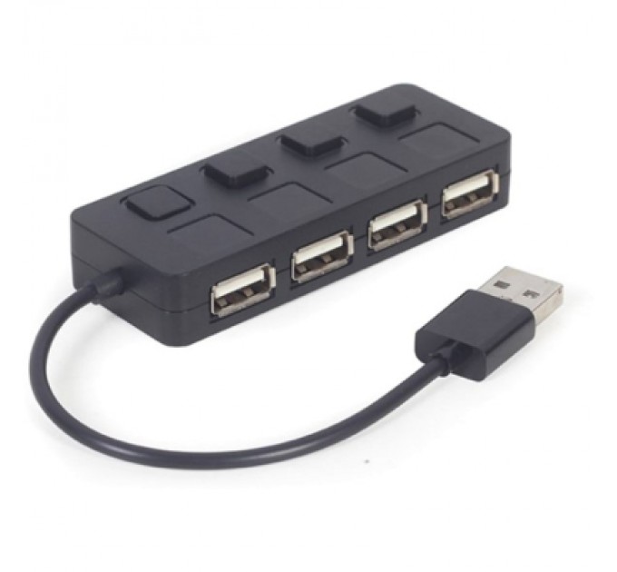 Gembird Концентратор Gembird USB 2.0 4 ports switch black (UHB-U2P4-05)