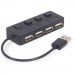 Gembird Концентратор Gembird USB 2.0 4 ports switch black (UHB-U2P4-05)