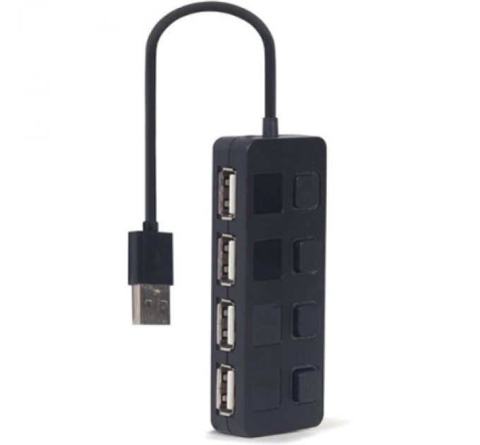 Gembird Концентратор Gembird USB 2.0 4 ports switch black (UHB-U2P4-05)