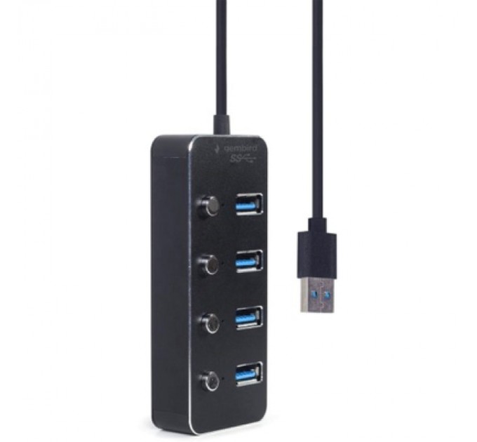 Gembird Концентратор Gembird USB 3.0 4 ports switch black (UHB-U3P4P-01)
