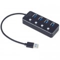 Gembird Концентратор Gembird USB 3.0 4 ports switch black (UHB-U3P4P-01)