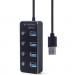 Gembird Концентратор Gembird USB 3.0 4 ports switch black (UHB-U3P4P-01)