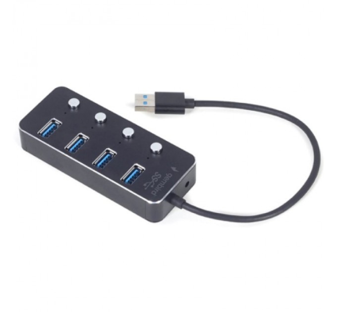 Gembird Концентратор Gembird USB 3.0 4 ports switch black (UHB-U3P4P-01)