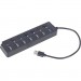 Gembird Концентратор Gembird 7 ports (1xUSB3.1+6xUSB2.0) switch black (UHB-U3P1U2P6P-01)