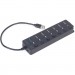Gembird Концентратор Gembird 7 ports (1xUSB3.1+6xUSB2.0) switch black (UHB-U3P1U2P6P-01)