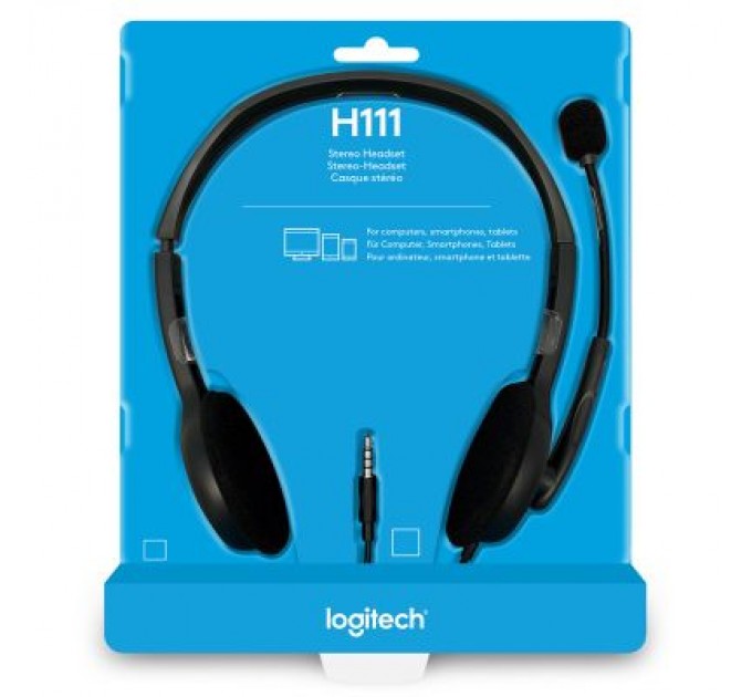 Logitech Навушники Logitech H111 Stereo Headset with 1*4pin jack (981-000593)