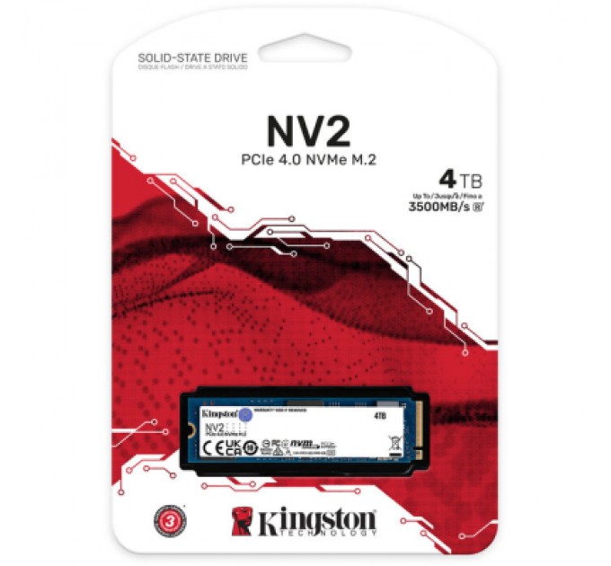 Kingston Накопичувач SSD M.2 2280 4TB Kingston (SNV2S/4000G)