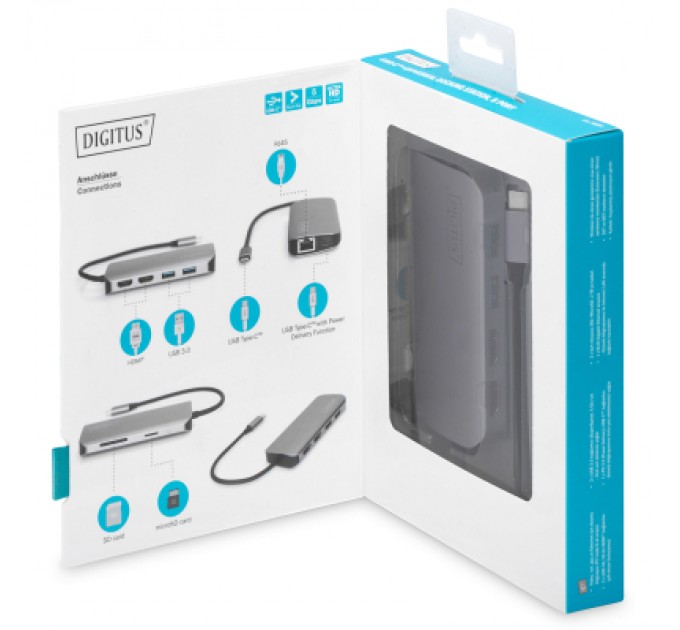 Digitus Концентратор Digitus USB-C 8 Port (DA-70884)