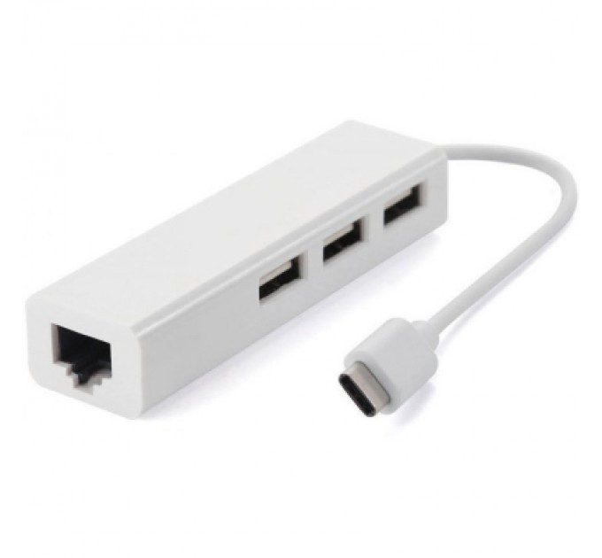 Value Концентратор Value Type-C Hub 3-port USB2.0 + RJ45 Fast Ethernet White (S0742)
