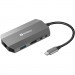Sandberg Концентратор Sandberg USB3.1 Type-C to HDMI/USB 3.0x2/RJ45/SD/TF/PD 100W 6in1 (136-33)