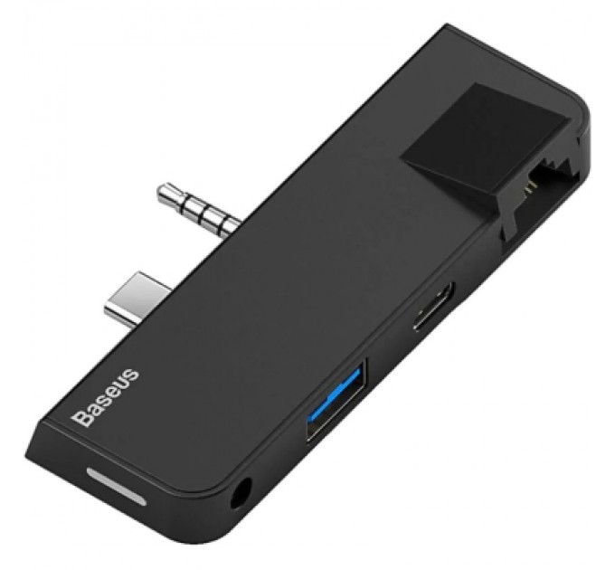 Baseus Концентратор Baseus USB3.1 Type-C+3.5mm toUSB 3.0/RJ45/Type-C/3.5mm forSurfaceGo (CAHUB-FG01)