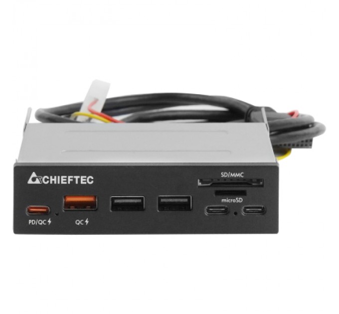 Chieftec Зчитувач флеш-карт Chieftec 3.5" 2xUSB3.2/2xType-C/1xPD3.0/1xQC3.0 USB (CRD-908H)