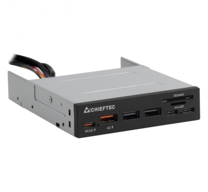 Chieftec Зчитувач флеш-карт Chieftec 3.5" 2xUSB3.2/2xType-C/1xPD3.0/1xQC3.0 USB (CRD-908H)