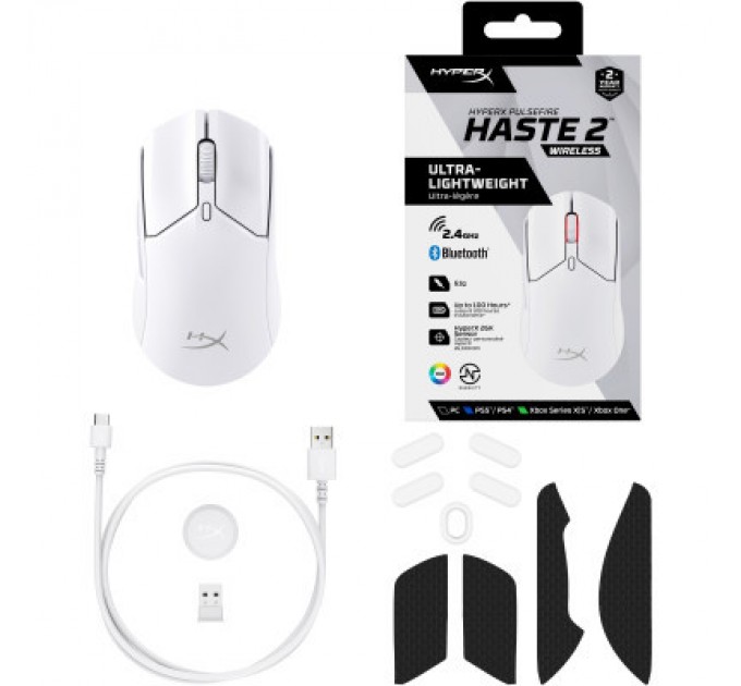 HyperX Мишка HyperX Pulsefire Haste 2 Wireless White (6N0A9AA)