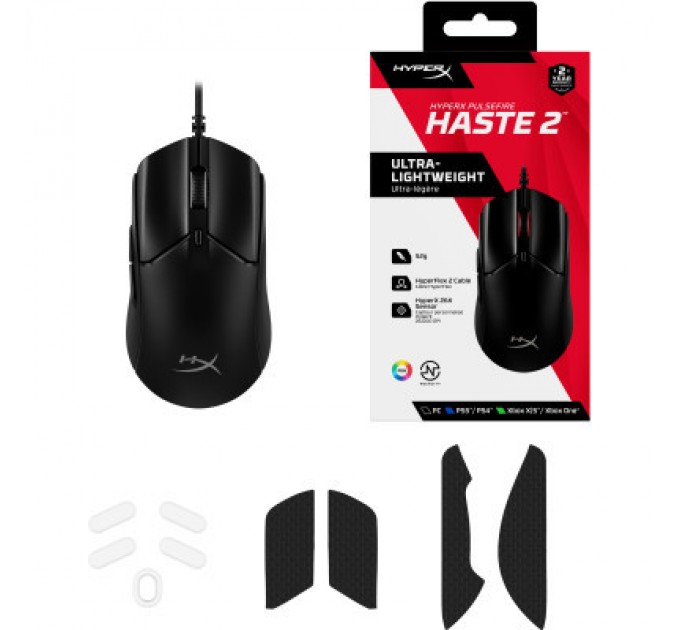 HyperX Мишка HyperX Pulsefire Haste 2 USB Black (6N0A7AA)