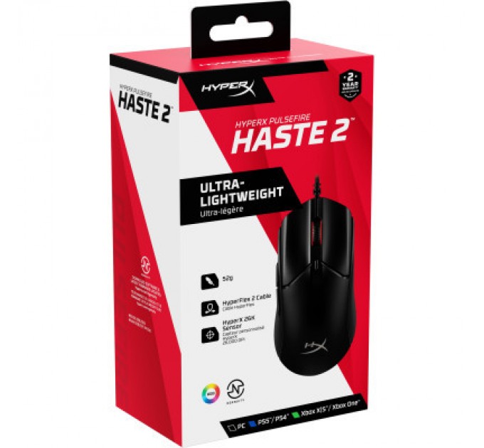 HyperX Мишка HyperX Pulsefire Haste 2 USB Black (6N0A7AA)