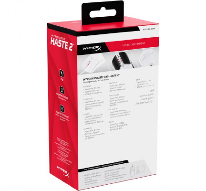 HyperX Мишка HyperX Pulsefire Haste 2 USB White (6N0A8AA)