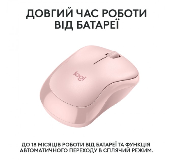 Logitech Мишка Logitech M240 Silent Bluetooth Rose (910-007121)