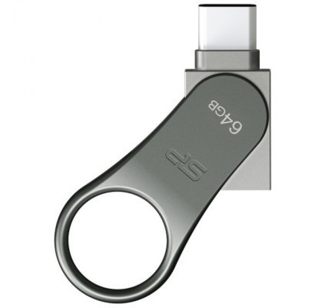 Silicon Power USB флеш накопичувач Silicon Power 128 GB DriveMobile C80 USB 3.1 + Type-C Silver (SP128GBUC3C80V1S)