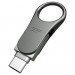 Silicon Power USB флеш накопичувач Silicon Power 128 GB DriveMobile C80 USB 3.1 + Type-C Silver (SP128GBUC3C80V1S)