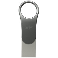USB флеш накопичувач Silicon Power 128 GB DriveMobile C80 USB 3.1 + Type-C Silver (SP128GBUC3C80V1S)