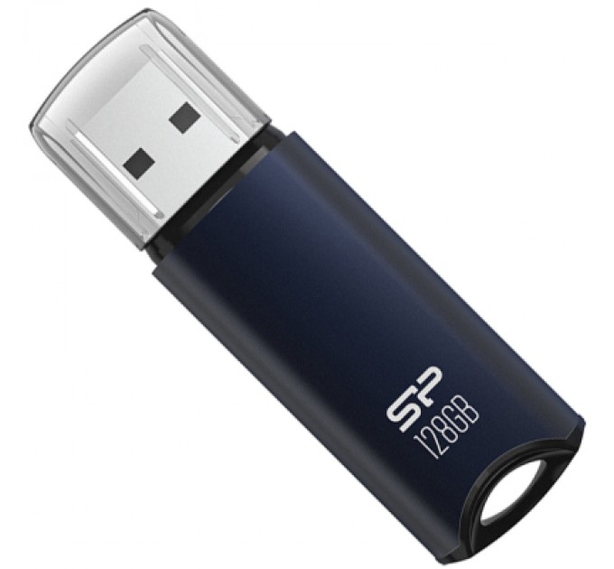 Silicon Power USB флеш накопичувач Silicon Power 128GB SILICON POWER usb3.2 Marvel M02 Aluminum Blue (SP128GBUF3M02V1B)