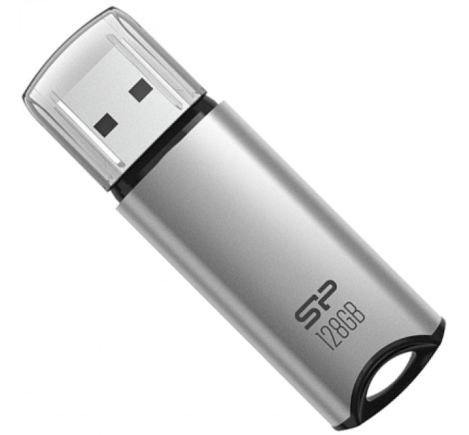 Silicon Power USB флеш накопичувач Silicon Power USB 128G SILICON POWER usb3.2 Marvel M02 Aluminum Silver (SP128GBUF3M02V1S)