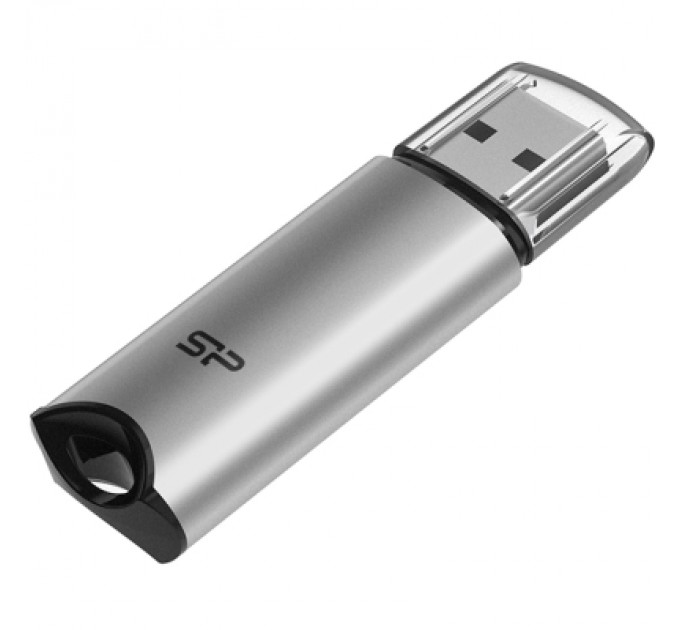 Silicon Power USB флеш накопичувач Silicon Power 64 GB Silicon M02 Aluminum Silver USB 3.2 (SP064GBUF3M02V1S)