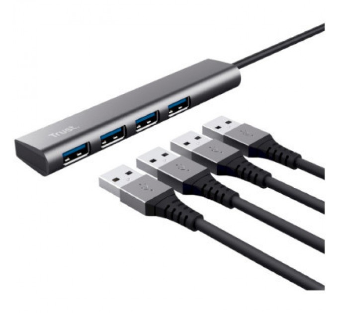 Trust Концентратор Halyx 4-Port USB-A 3.2 Grey Trust (24947_TRUST)