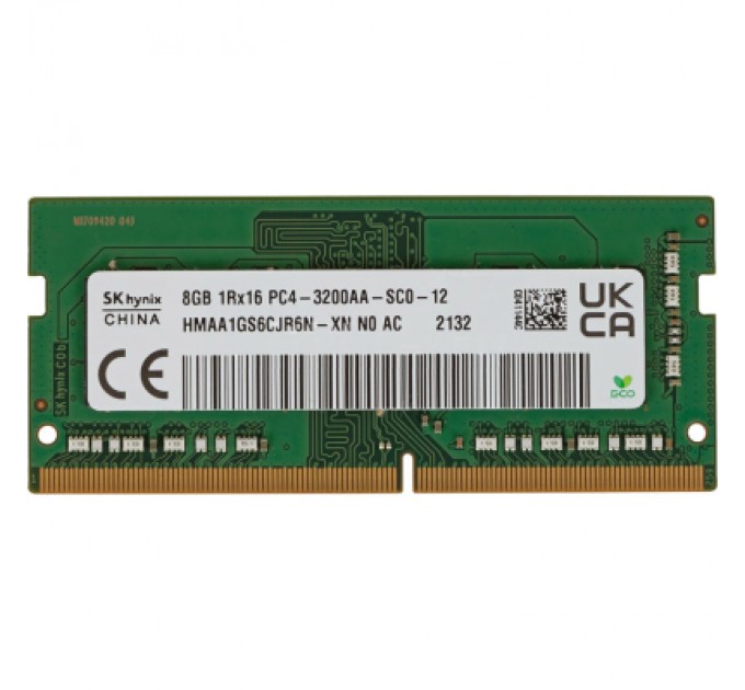 Hynix Модуль пам'яті для ноутбука SoDIMM DDR4 8GB 3200 MHz Hynix (HMAA1GS6CJR6N-XN)