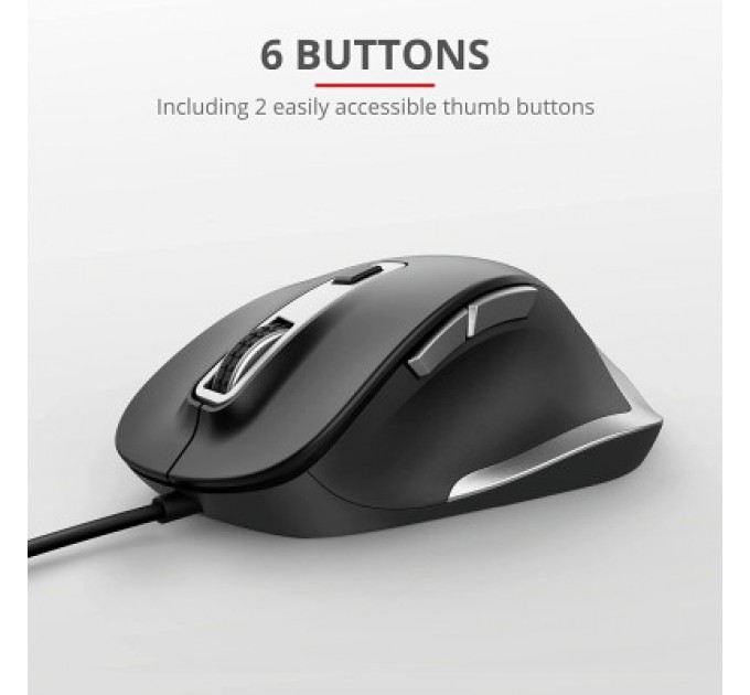 Trust Мишка Trust Fyda Comfortable ECO USB Black-GREY (24728)