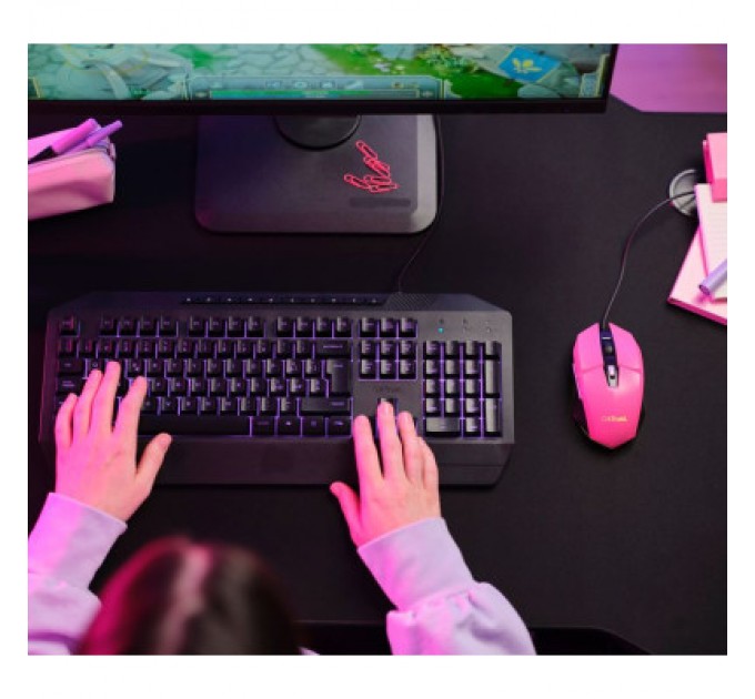 Trust Мишка Trust GXT 109 Felox RGB Pink (25068)