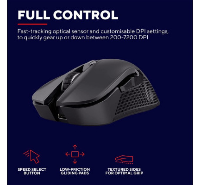 Trust Мишка Trust GXT923 YBAR Wireless Black (24888)