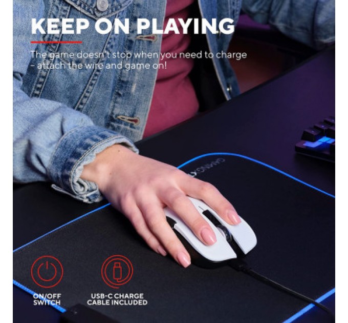 Trust Мишка Trust GXT923 YBAR Wireless White (24889)