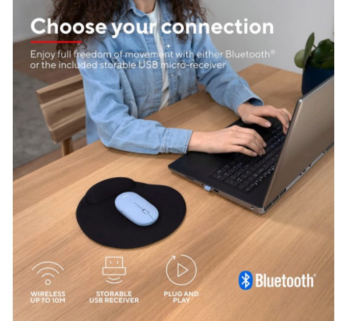 Trust Мишка Trust Puck Wireless/Bluetooth Silent Blue (24126)