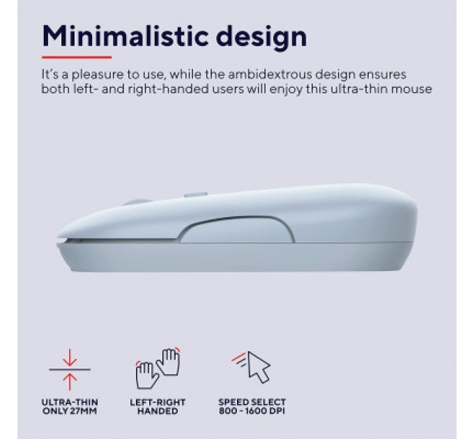 Trust Мишка Trust Puck Wireless/Bluetooth Silent Blue (24126)