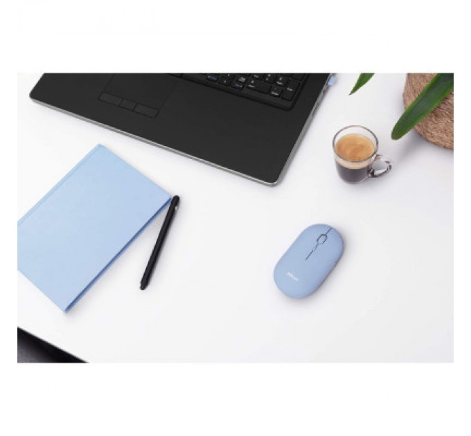 Trust Мишка Trust Puck Wireless/Bluetooth Silent Blue (24126)