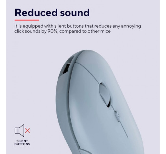 Trust Мишка Trust Puck Wireless/Bluetooth Silent Blue (24126)