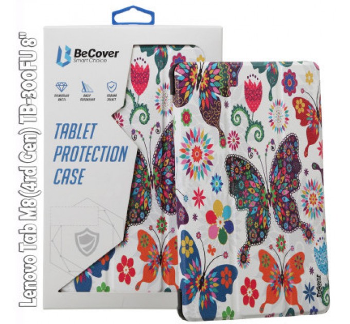 BeCover Чохол до планшета BeCover Smart Case Lenovo Tab M8(4rd Gen) TB-300FU 8" Butterfly (709215)