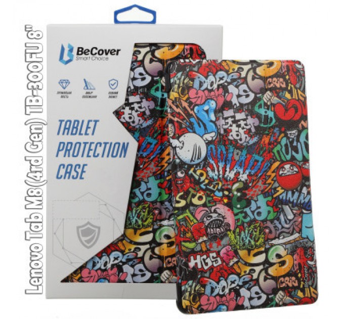 BeCover Чохол до планшета BeCover Smart Case Lenovo Tab M8(4rd Gen) TB-300FU 8" Graffiti (709218)