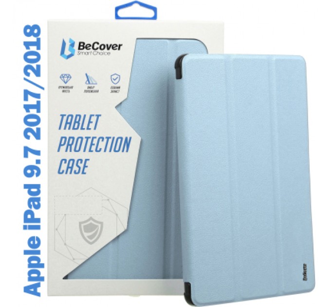 BeCover Чохол до планшета BeCover Tri Fold Soft TPU Silicone Apple iPad 9.7 2017/2018 A1822/A1823/A1893/A1954 Light Blue (708512)