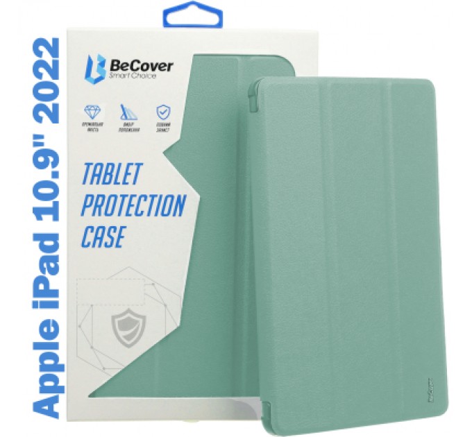 BeCover Чохол до планшета BeCover Tri Fold Soft TPU mount Apple Pencil Apple iPad 10.9" 2022 Dark Green (708460)