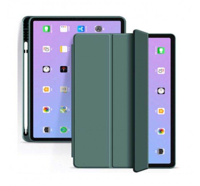 BeCover Чохол до планшета BeCover Tri Fold Soft TPU mount Apple Pencil Apple iPad 10.9" 2022 Dark Green (708460)