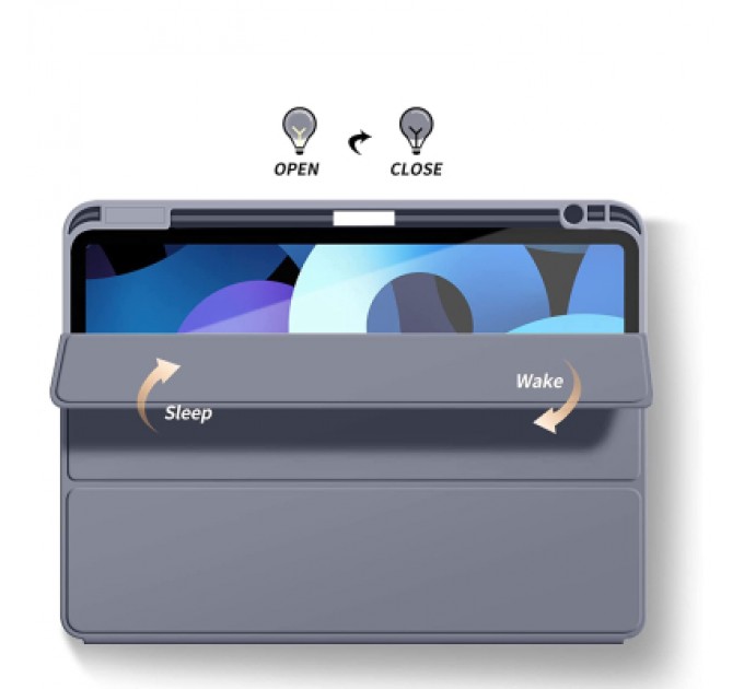 BeCover Чохол до планшета BeCover Tri Fold Soft TPU mount Apple Pencil Apple iPad Air 5 (2022) 10.9" Purple (708455)