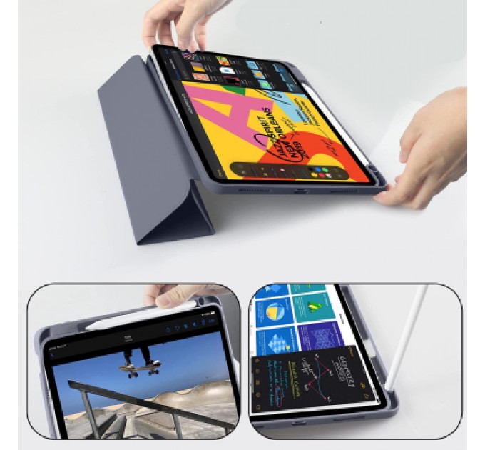 BeCover Чохол до планшета BeCover Tri Fold Soft TPU mount Apple Pencil Apple iPad Air 5 (2022) 10.9" Purple (708455)