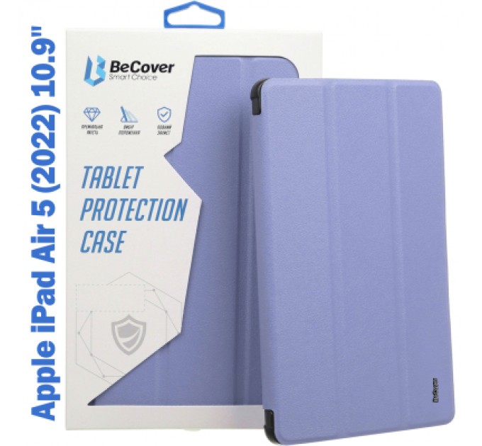 BeCover Чохол до планшета BeCover Tri Fold Soft TPU mount Apple Pencil Apple iPad Air 5 (2022) 10.9" Purple (708455)