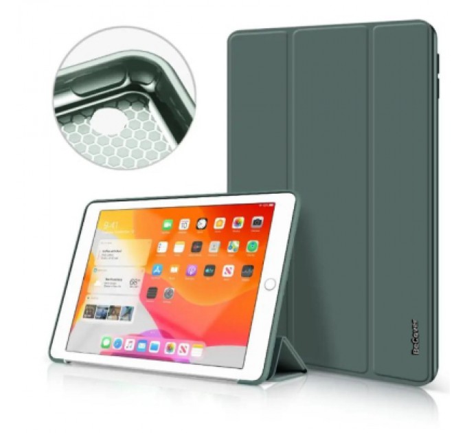 BeCover Чохол до планшета BeCover Tri Fold Soft TPU Silicone Apple iPad 10.2 2019/2020/2021 Dark Green (708514)